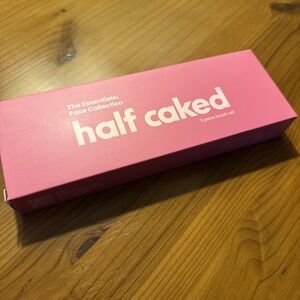 NIB Half Caked 3 Piece Vegan Makeup Brush Set‎ A $34 Value! $40 MSRP